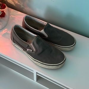 Women’s Size 8 Gray Slip-On Vans Shoes